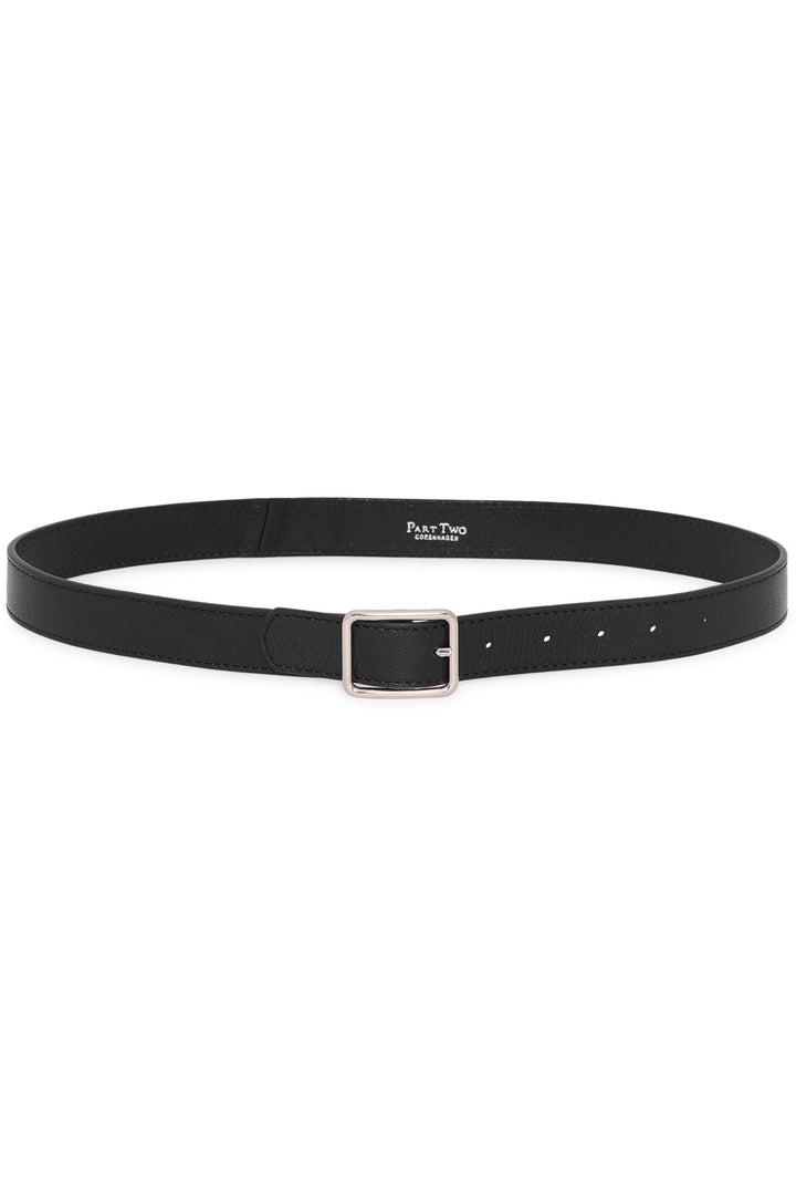 Ceinture Cicce fine à boucle rectangulaire vue de face pour femme Part Two