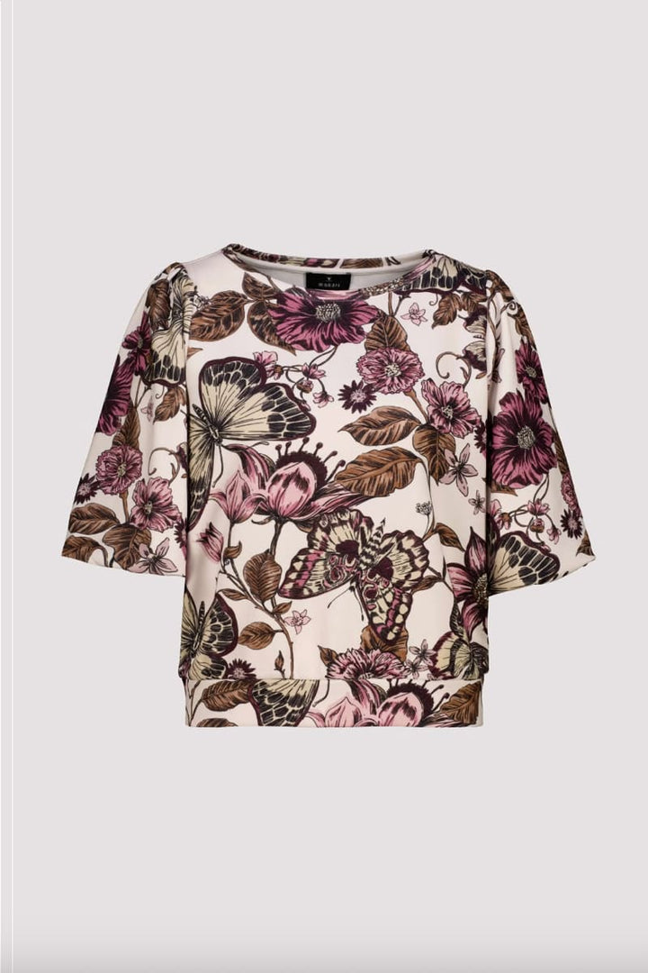 Chandail à manches courtes imprimé floral pour femme Monari