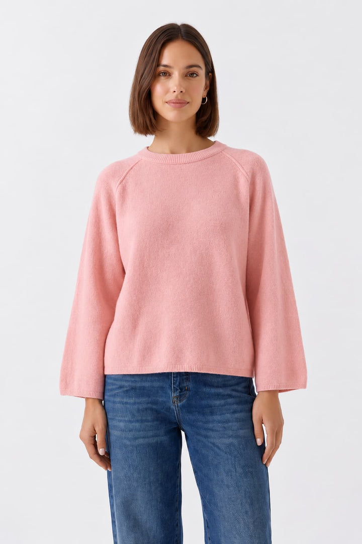 Loose-fitting 3/4-sleeve sweater for women Oui front view