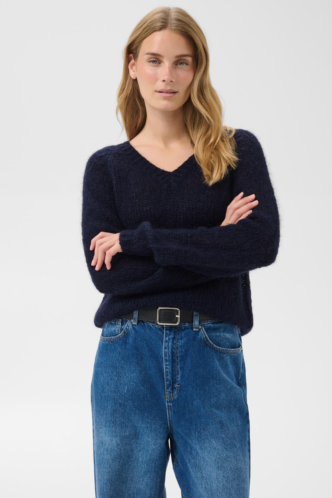 Chandail en mohair à col en V pour femme Part Two
