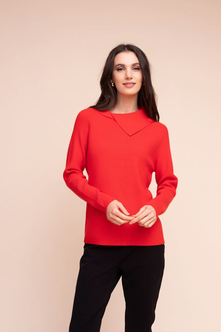 Chandail en tricot à col asymétrique pour femme Alison Sheri
