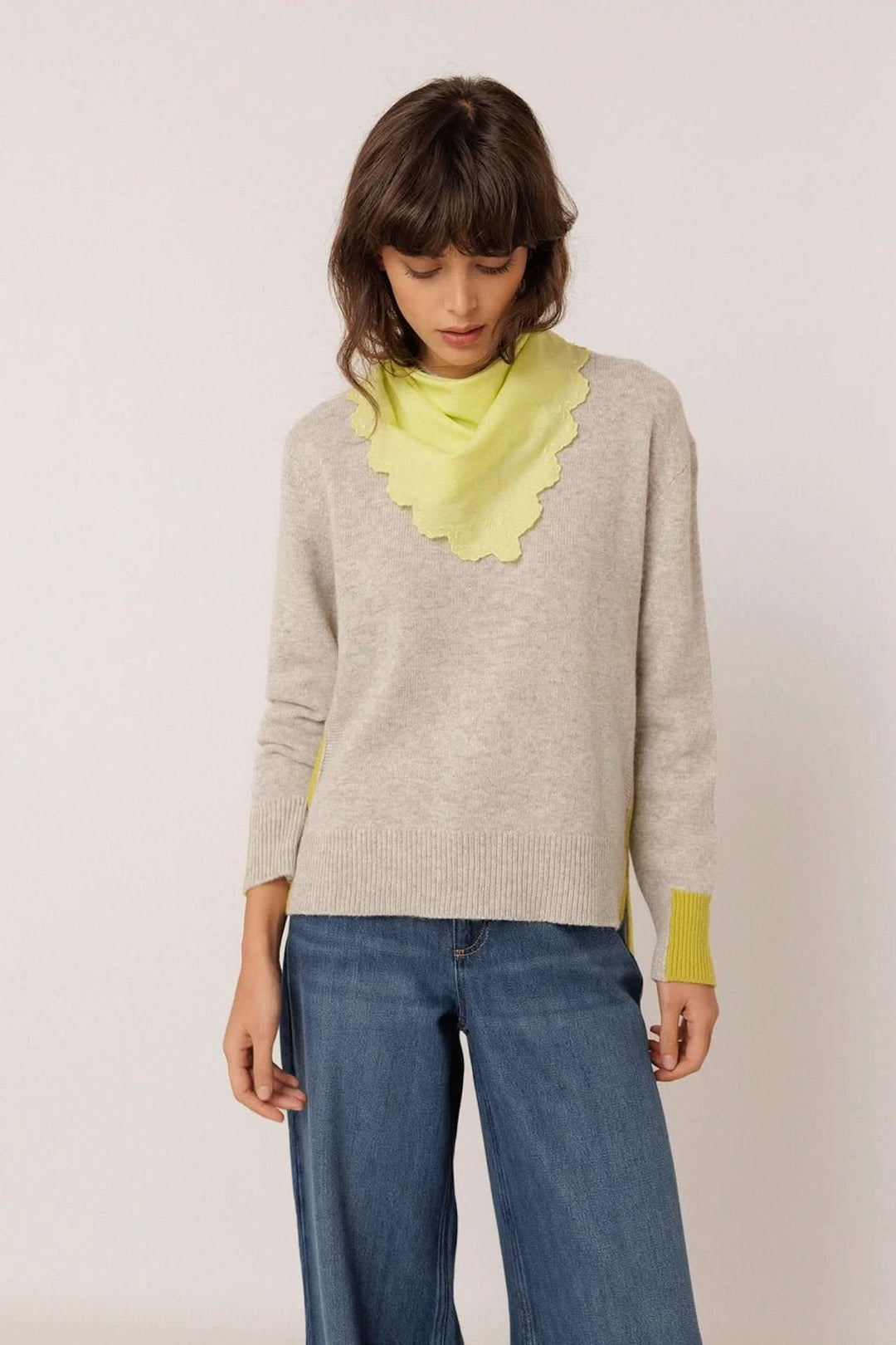 Chandail en tricot à détails contrastants pour femme Indi &amp; cold