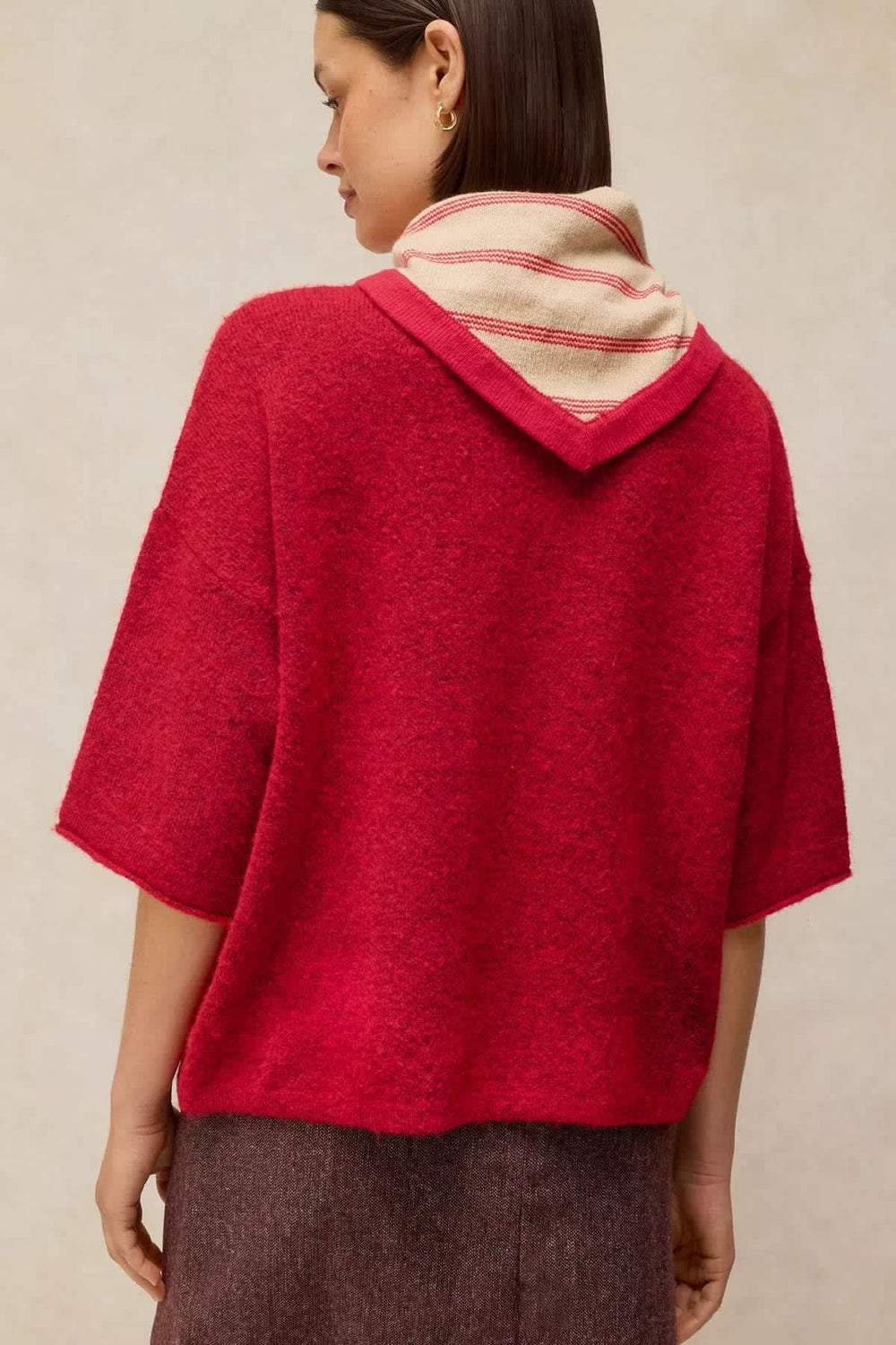 Women's short-sleeve knit sweater White Stuff