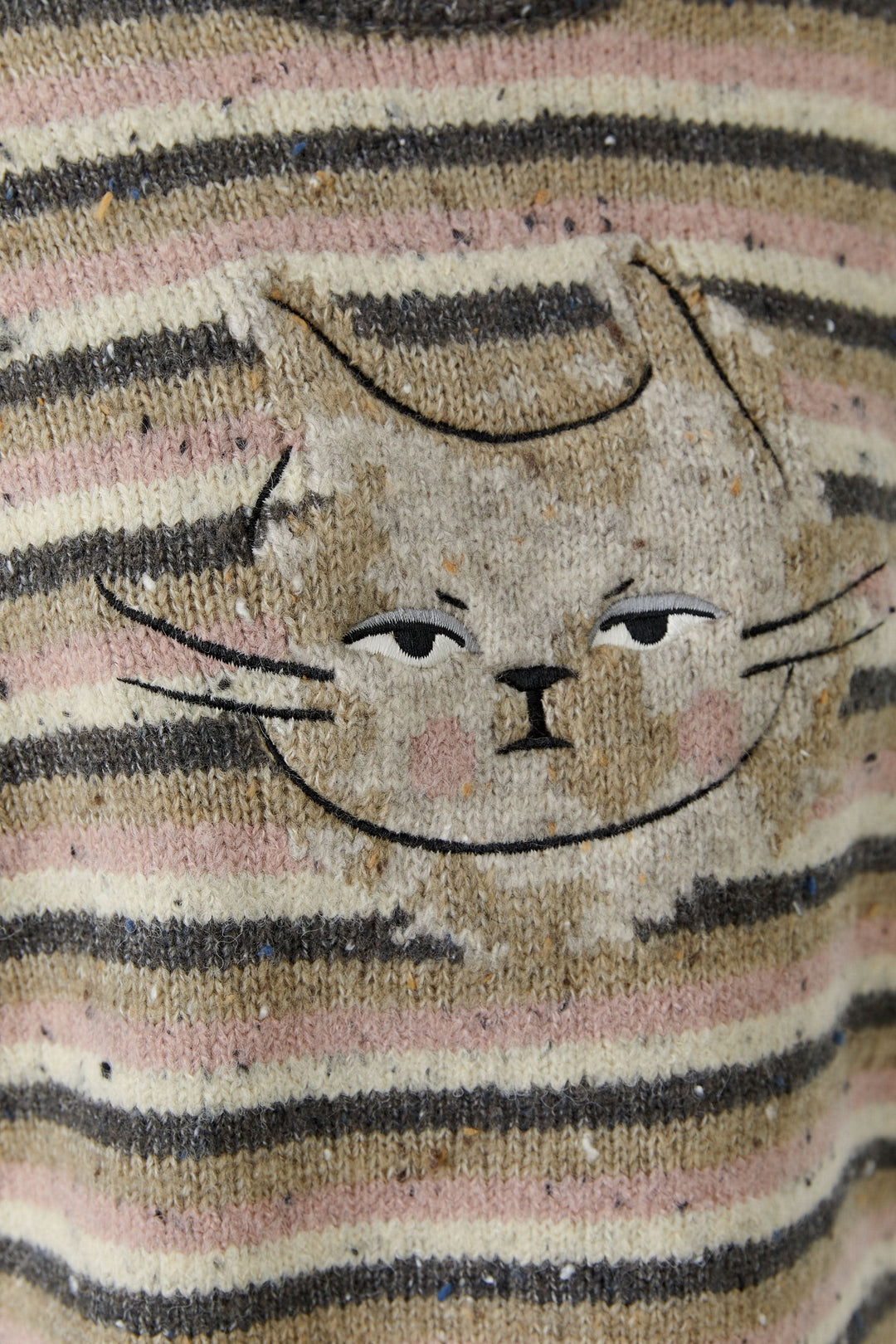Chandail rayé à motif chat pour femme Oui