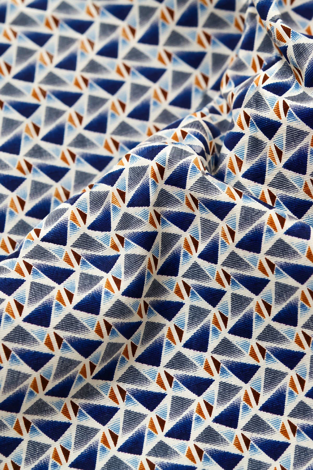 Vue avant chemise à motif géométrique Lief Horsens homme blanc - Valérie Simon