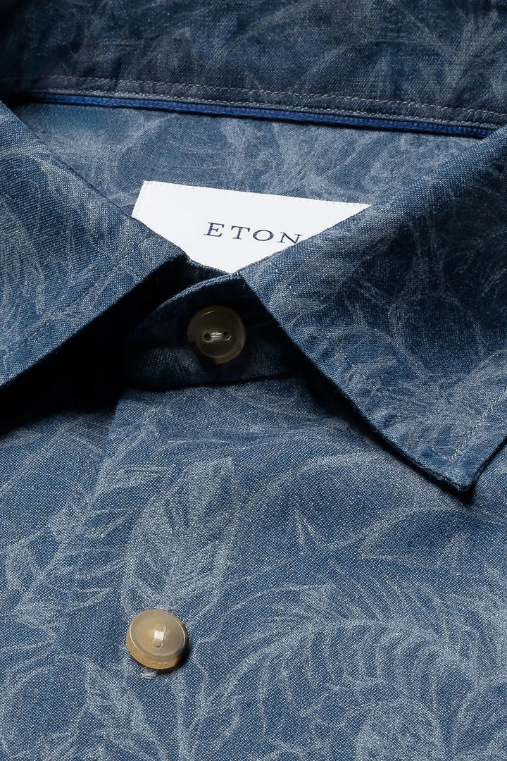 Front view of the Eton floral shirt for men with colorful patterns - Valérie Simon