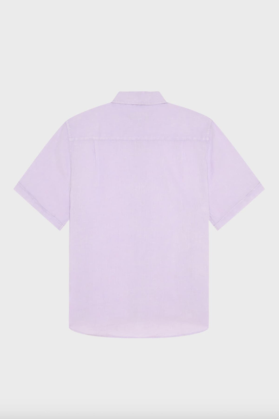 Vue de face chemise manches courtes en lin mélangé beige Vilebrequin pour homme - Valérie Simon