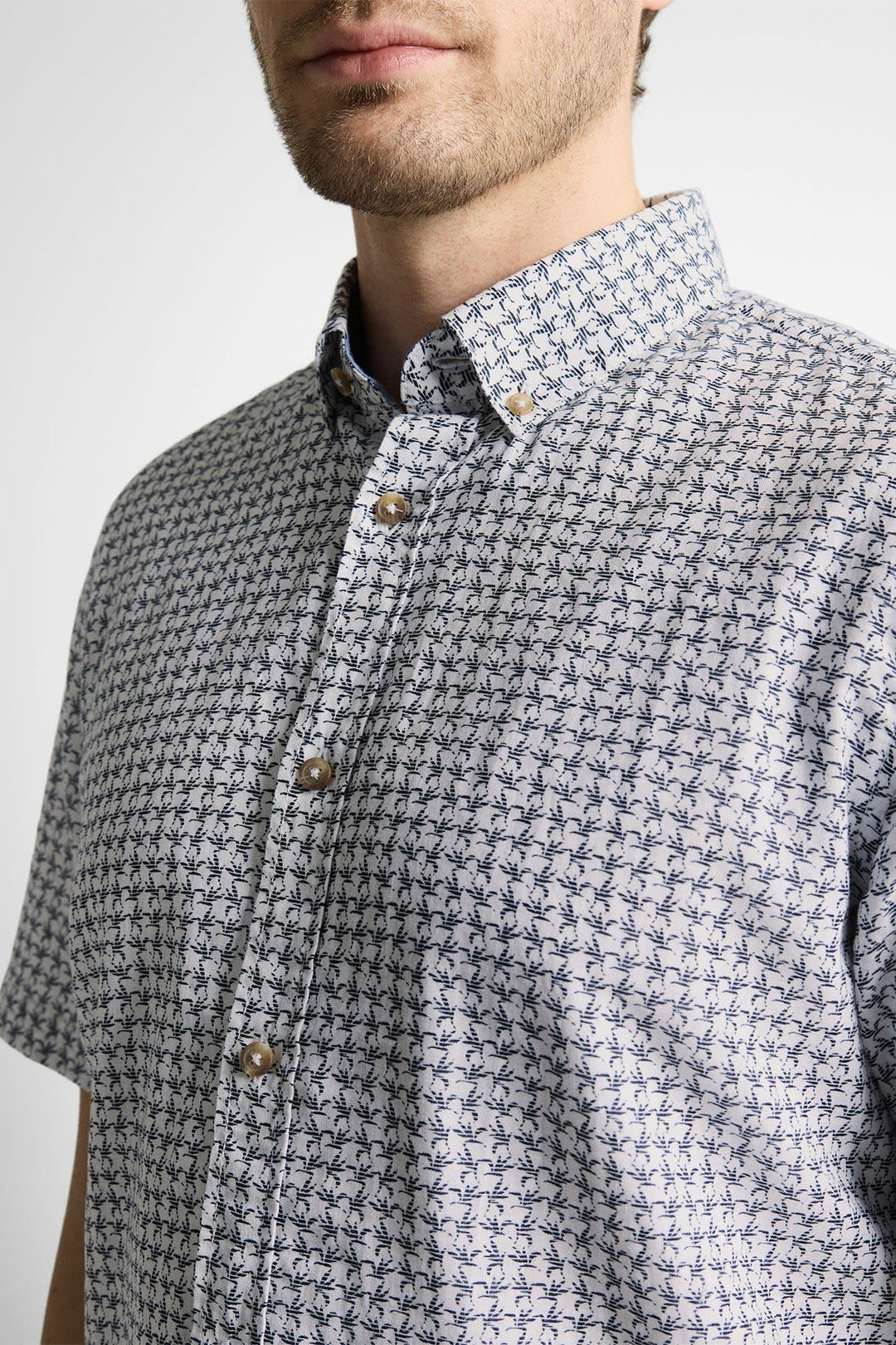 Vue de face chemise imprimée Tom Tailor pour homme multicolore - Valérie Simon