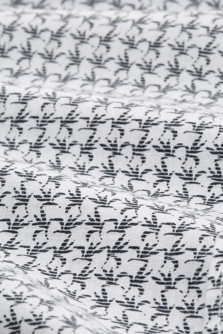 Vue de face chemise manches courtes imprimée Tom Tailor homme orange avec motifs floraux - Valérie Simon