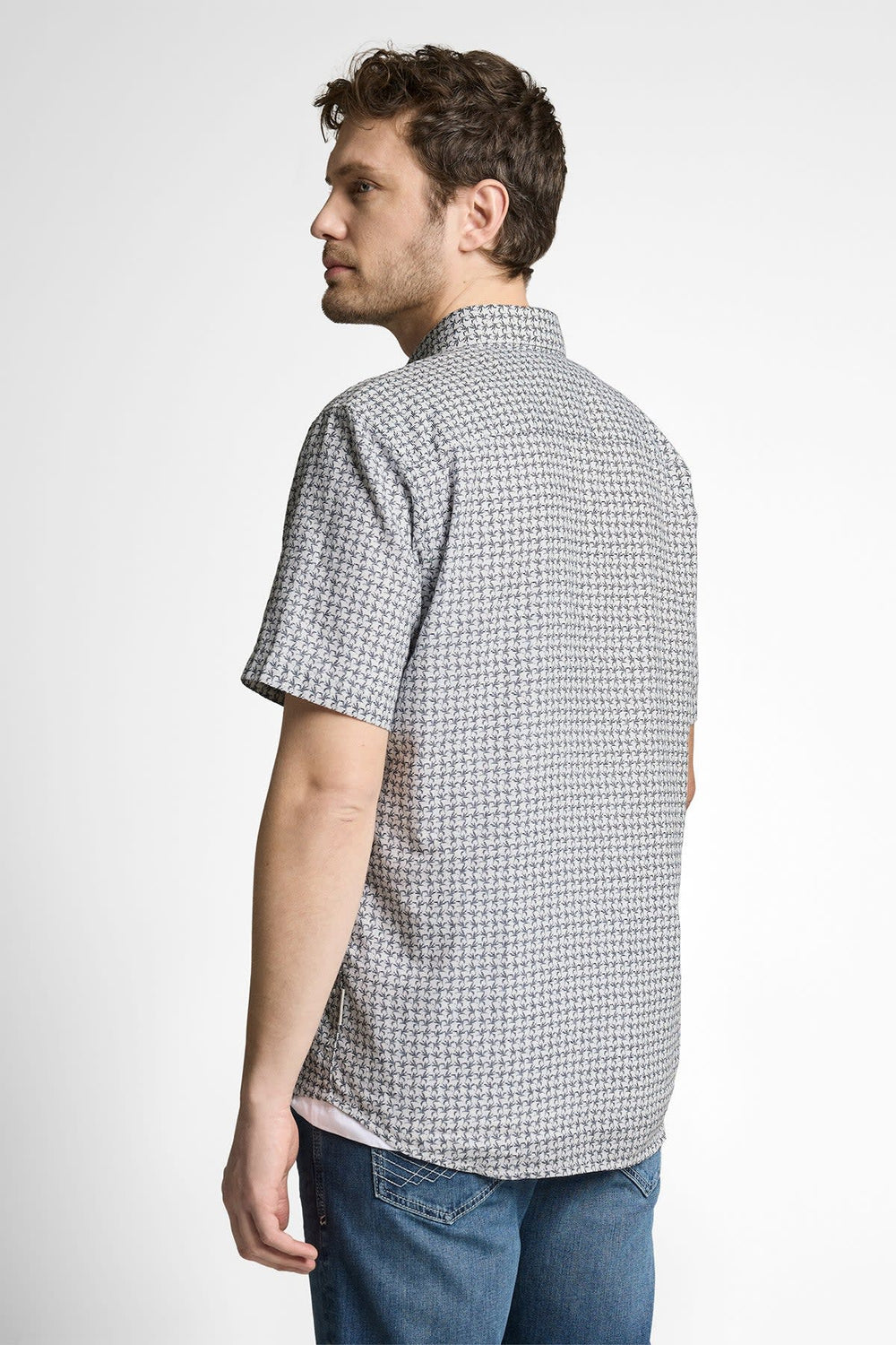 Vue de face chemise imprimée Tom Tailor pour homme multicolore - Valérie Simon