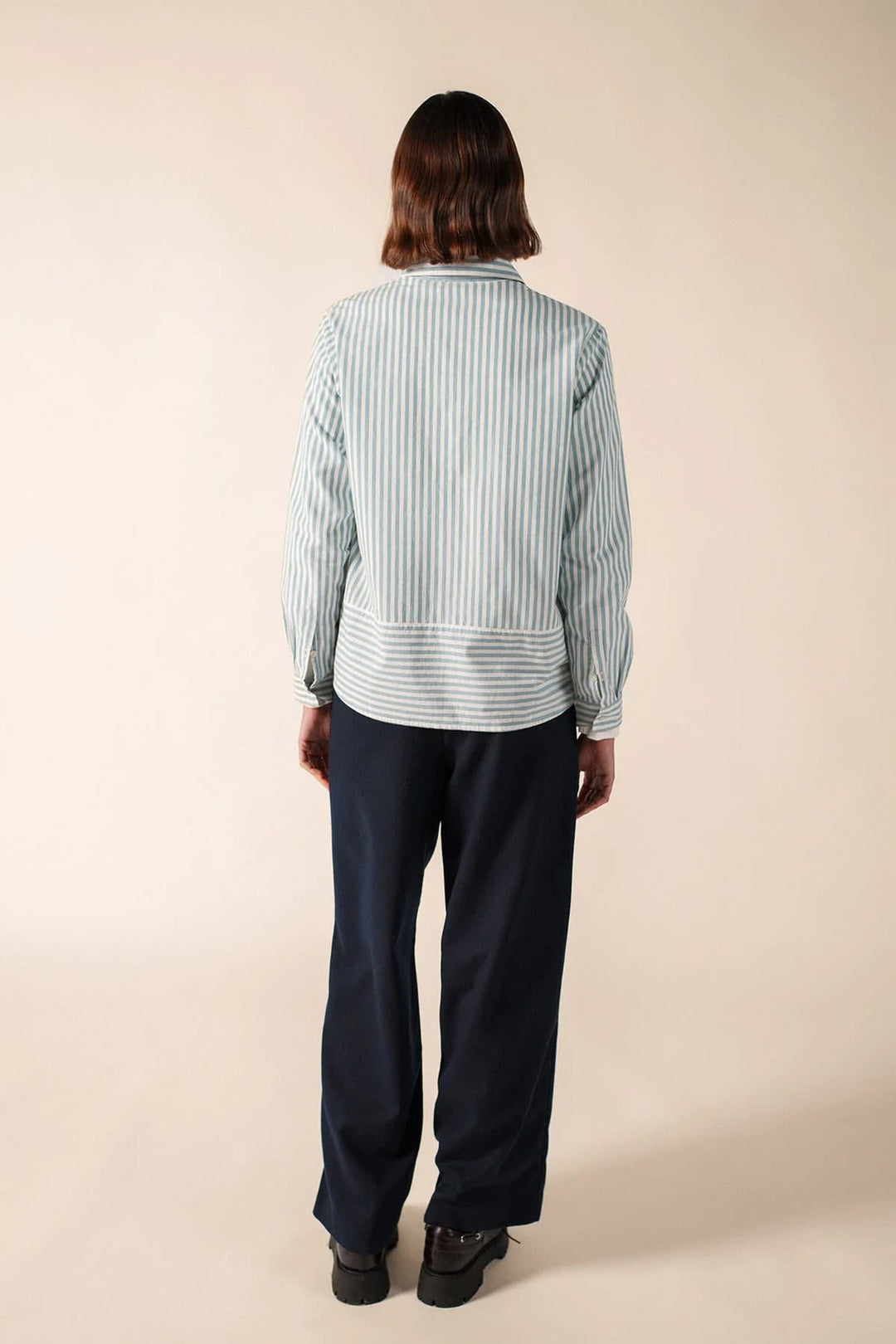 Chemise NADEGE rayée vue de face pour femme Saint James