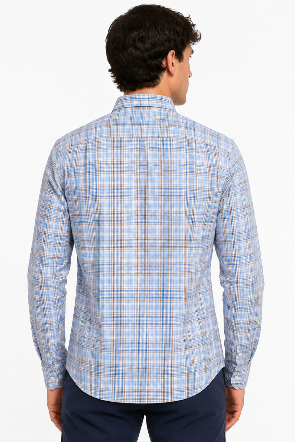 Front view of a colorful Paul and Shark men's multi-striped casual shirt - Valérie Simon
