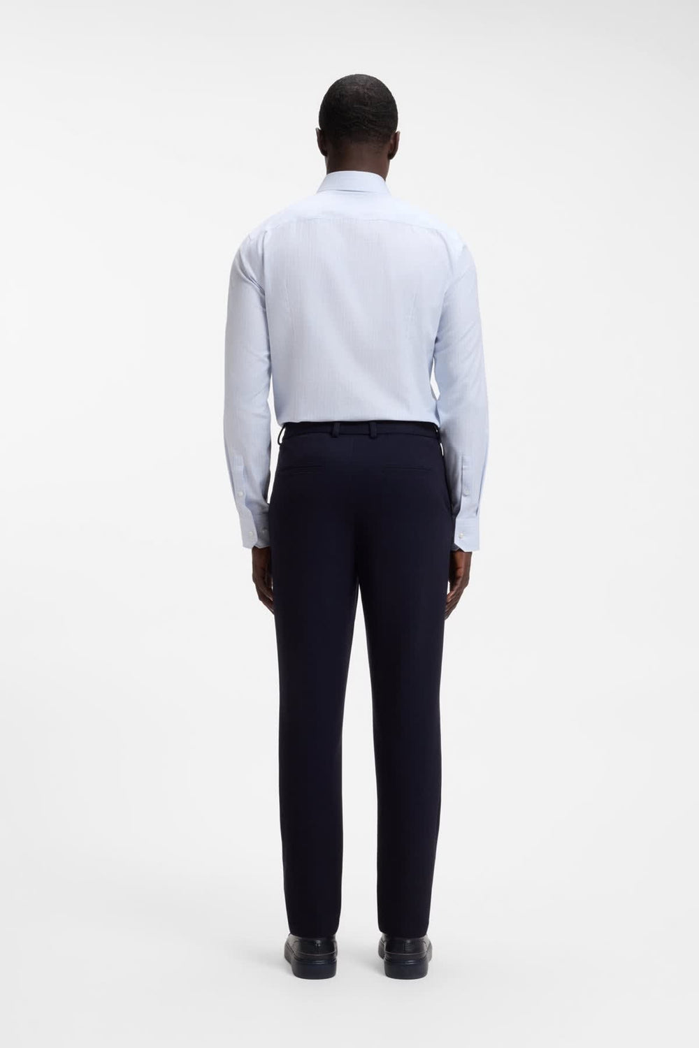 Men's Hugo Boss long-sleeve sport shirt with subtle pattern, front view