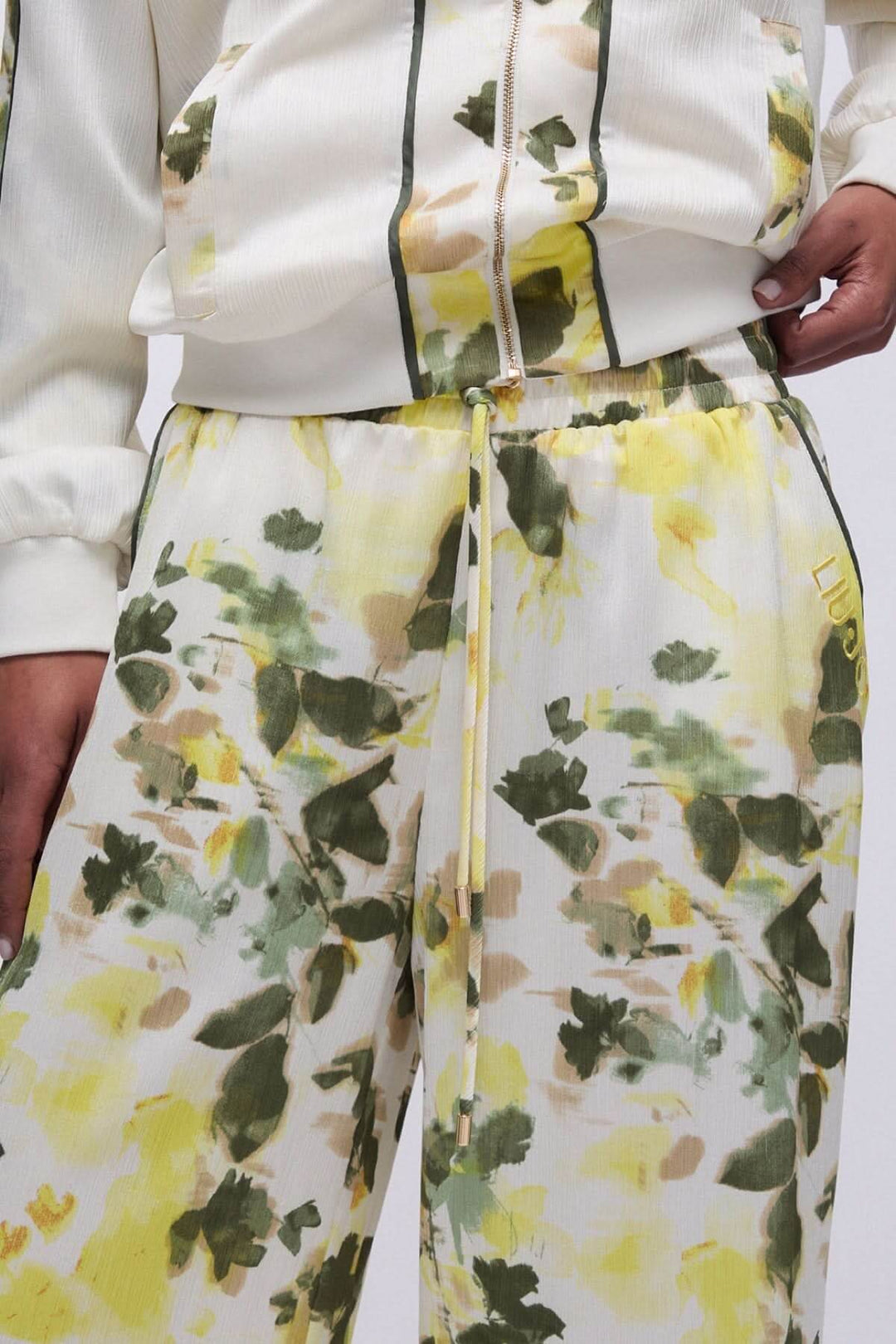 Pantalon large imprimé floral