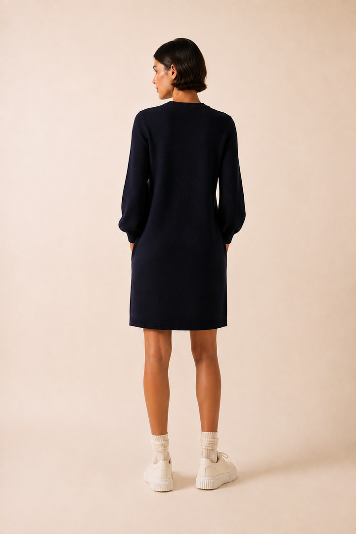 Robe Sana en tricot à motif contrastant