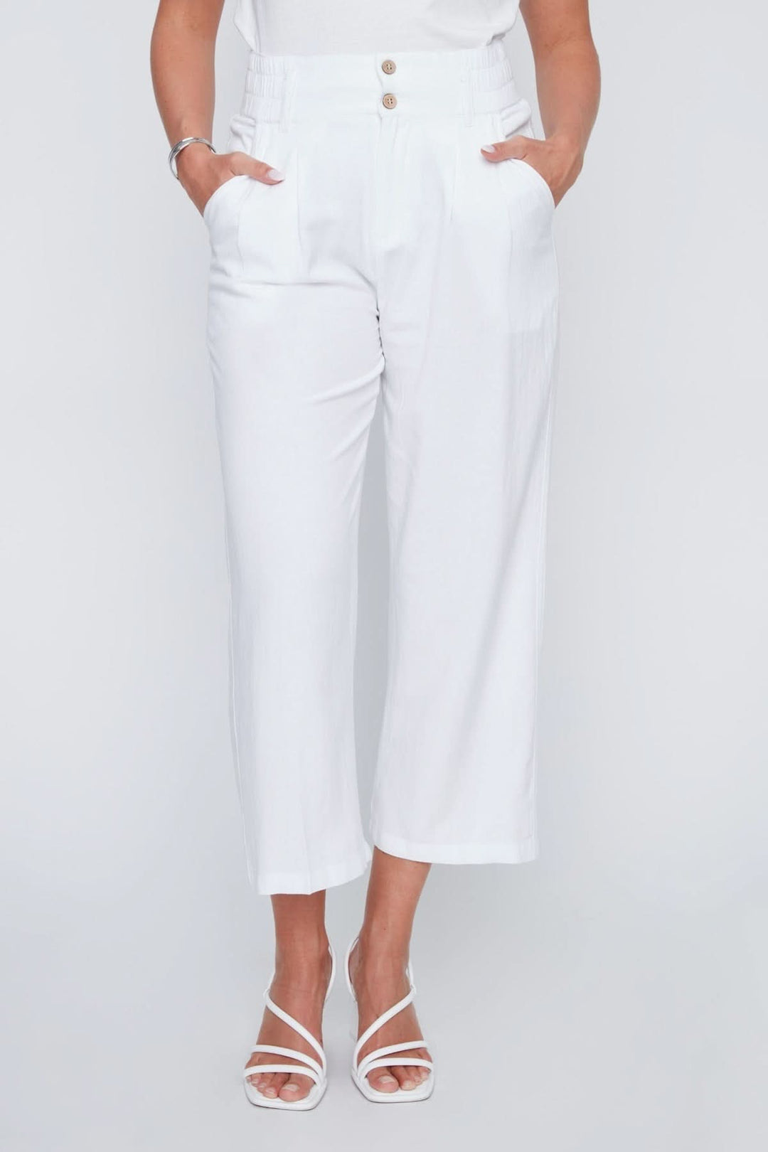 Pantalon écourté à jambe large
