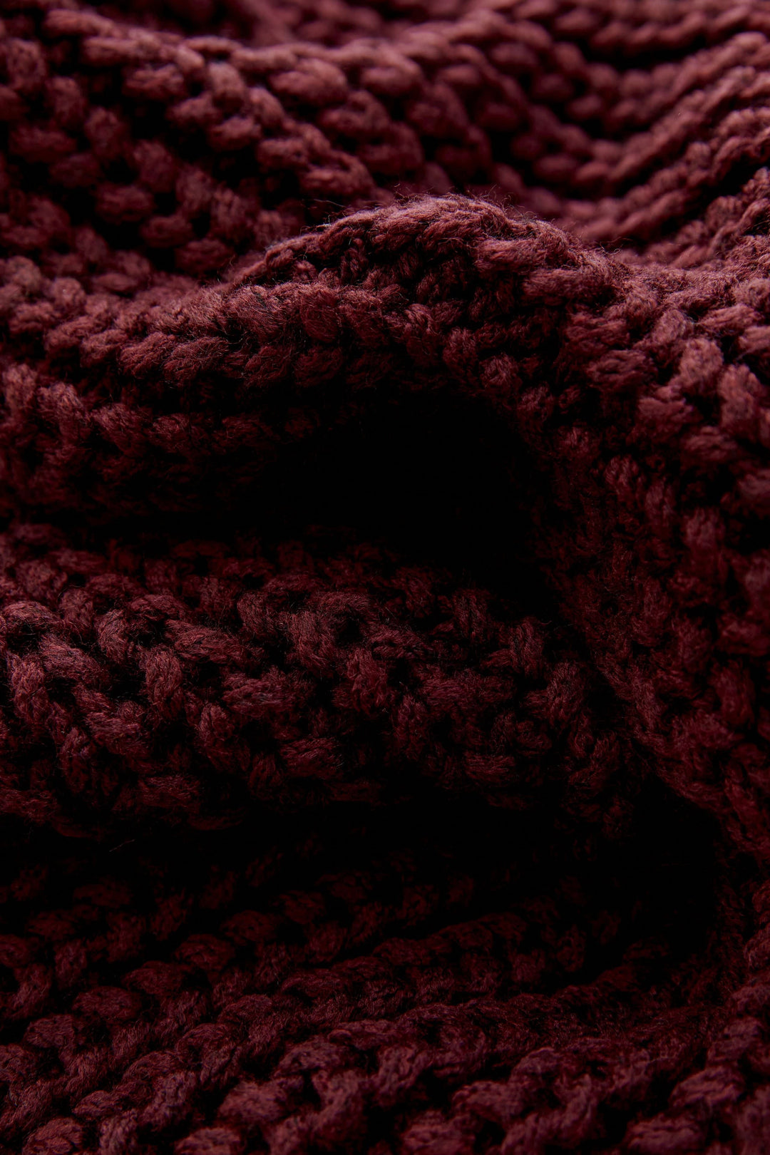 Foulard en grosse maille tricotée pour femme Oui