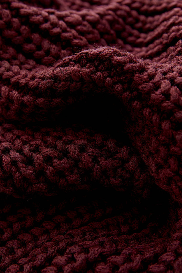 Foulard en grosse maille tricotée pour femme Oui