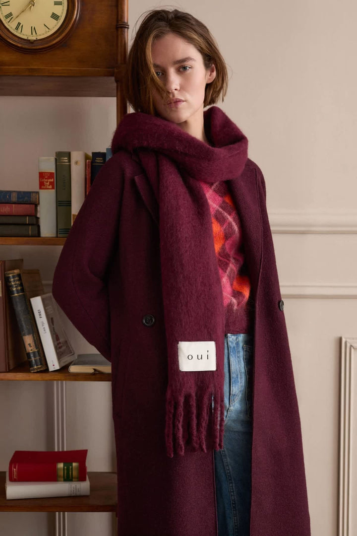Foulard long à franges pour femme Oui