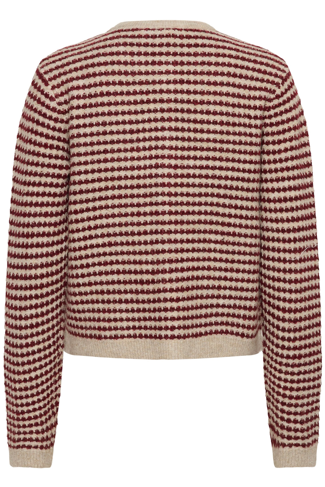 Cardigan Ellery à rayures avec poches avant en maille, coupe droite, style classique, avec patte de boutonnage et poches devant.