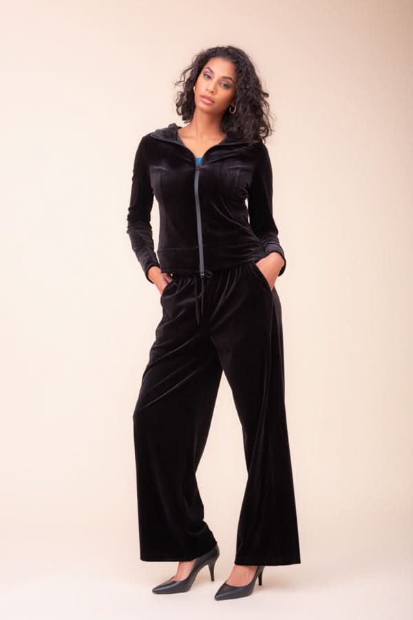 Pantalon à jambe large en velours