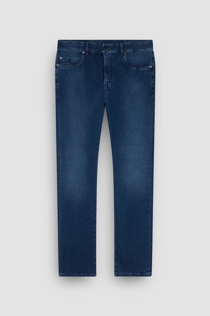 Vue arrière jean Paul and Shark pour homme gris avec coutures contrastantes - Valérie Simon