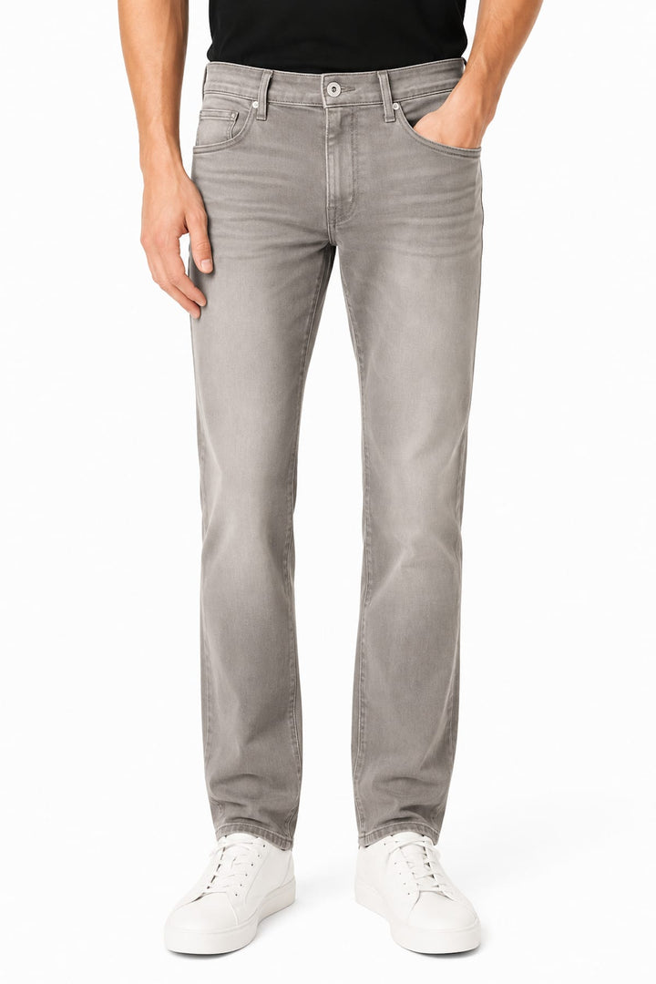 Vue de dos jean délavé Paige pour homme gris avec poches arrières - Valérie Simon