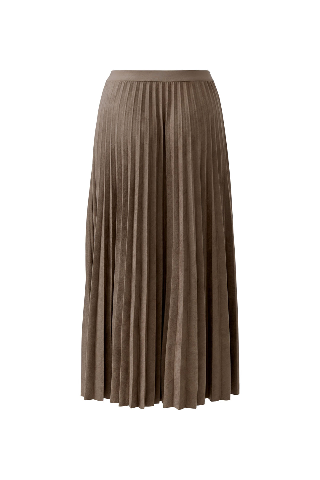 Jupe longue plissée à taille haute vue de face pour femme Oui