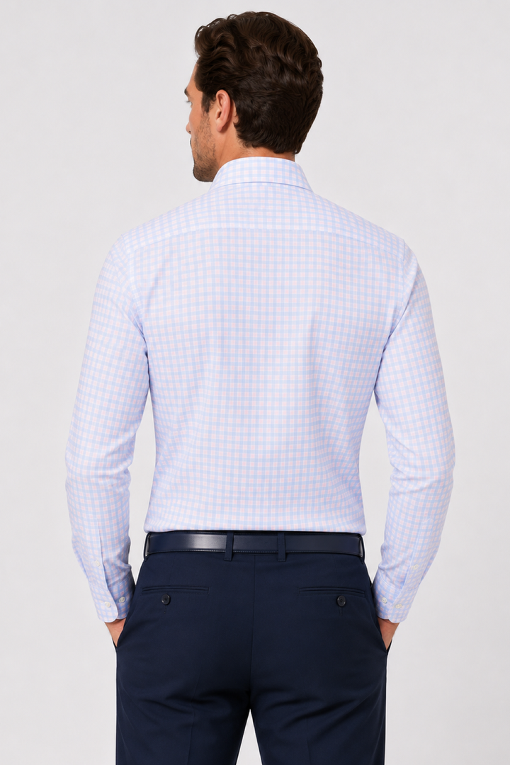 Chemise habillée à carreaux raffinés