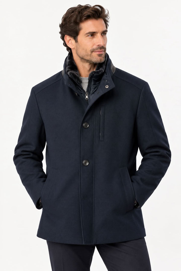 Manteau court à col montant pour homme Lief Horsens
