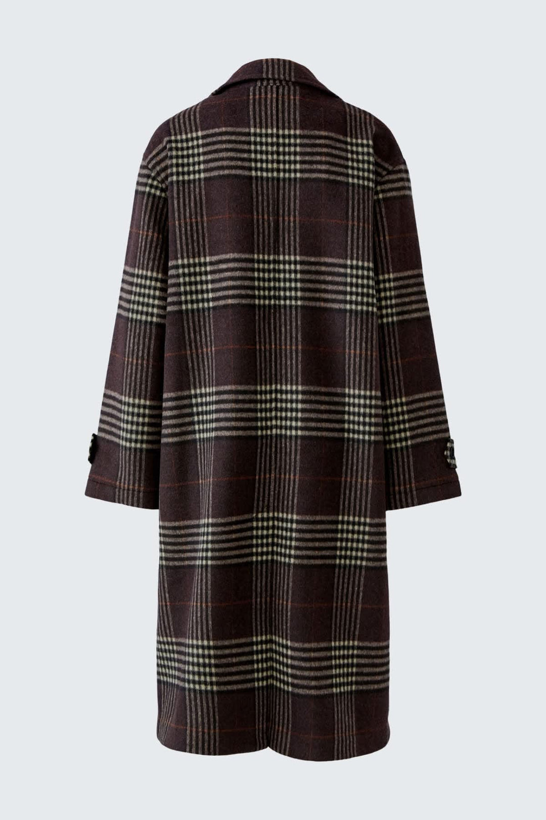 Manteau long à carreaux pour femme Oui