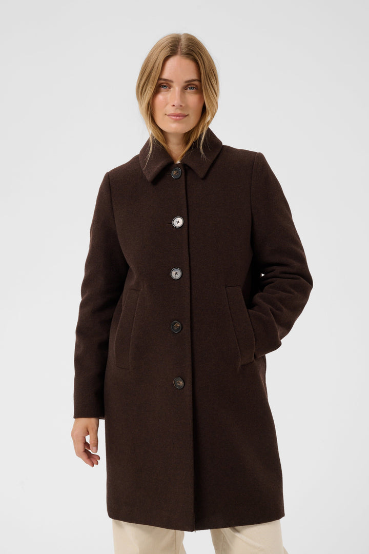 Manteau long Kamillas en mélange de laine pour femme Part Two