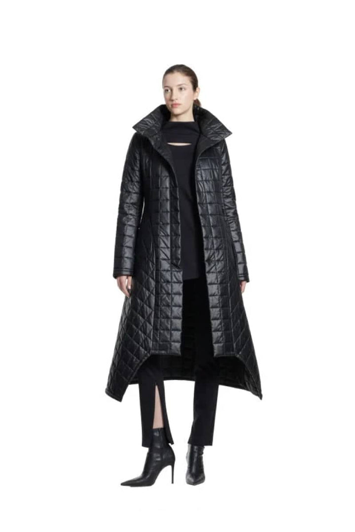 Manteau long Mivo matelassé à coupe asymétrique pour femme xenia