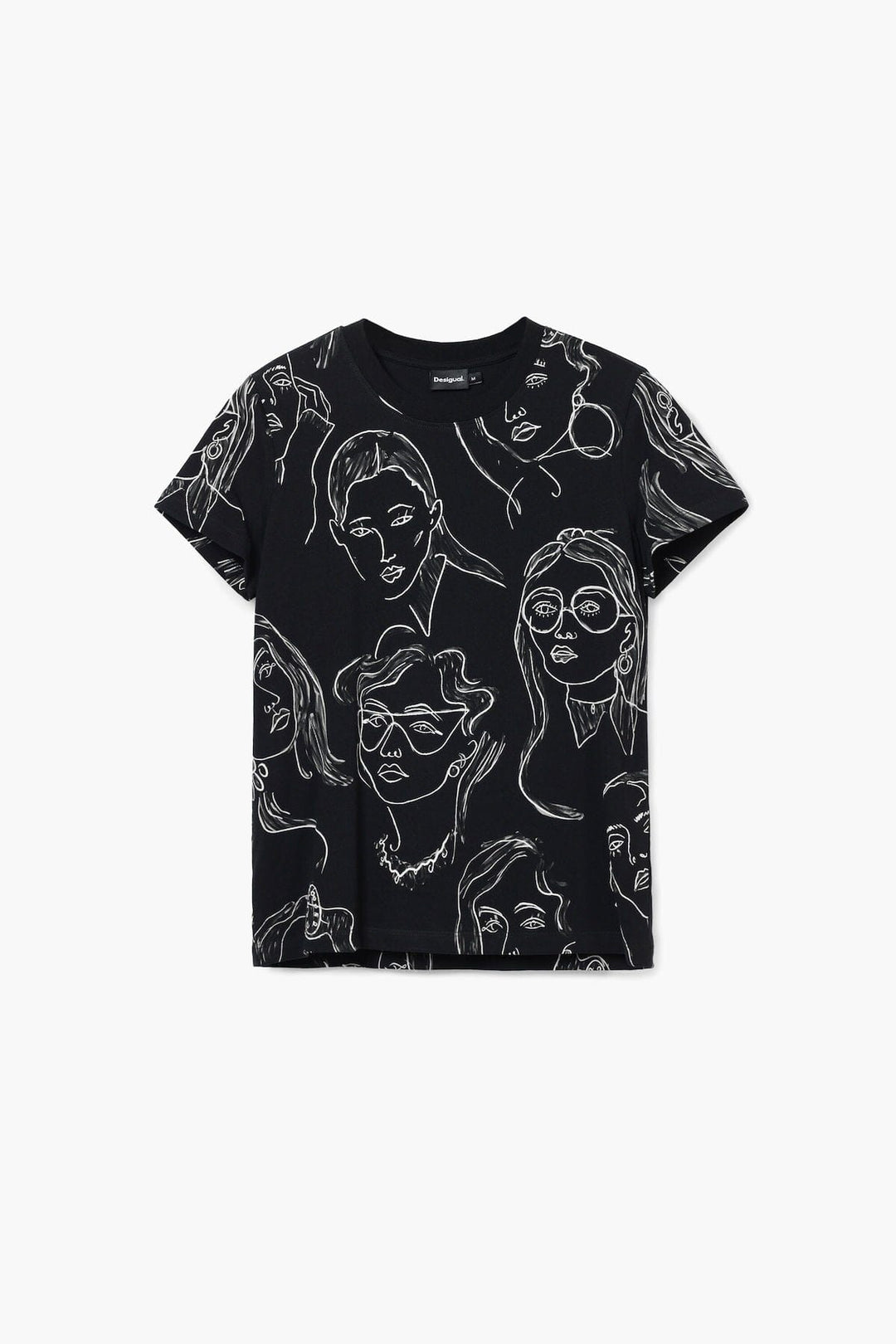 T-shirt à manches courtes avec des visages Femme - Hauts - T-shirt Desigual