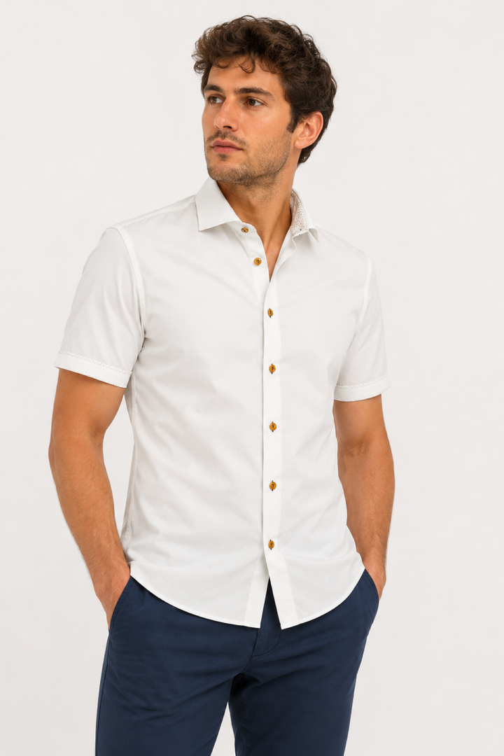 Chemise manches courtes extensible