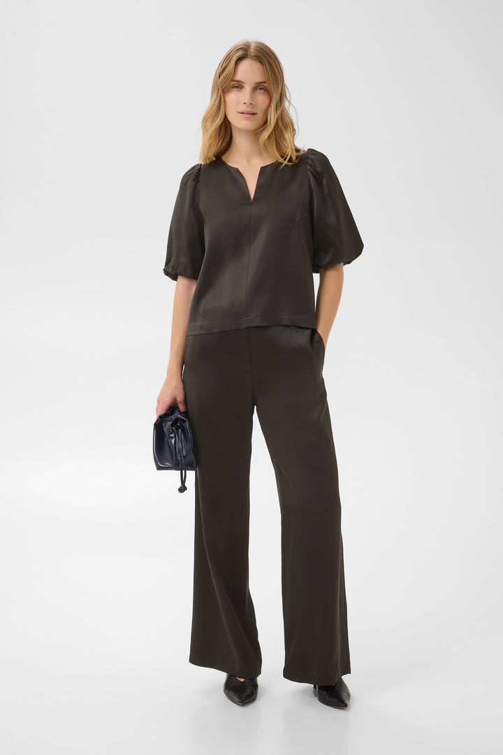 Part Two Dalilla fluid wide-leg trousers for women, front view