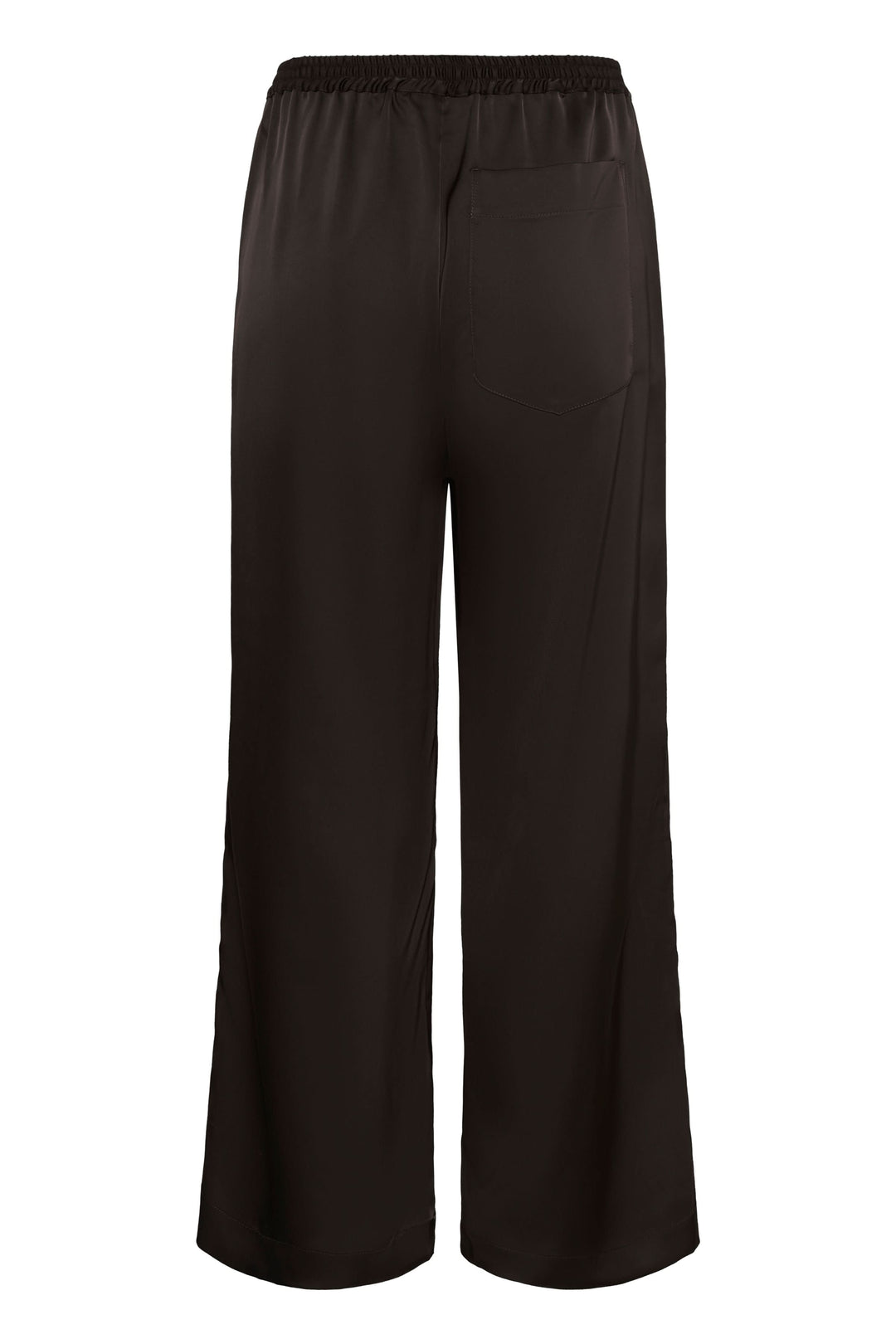 Pantalon habillé olive satiné à jambe large vue de face pour femme Inwear