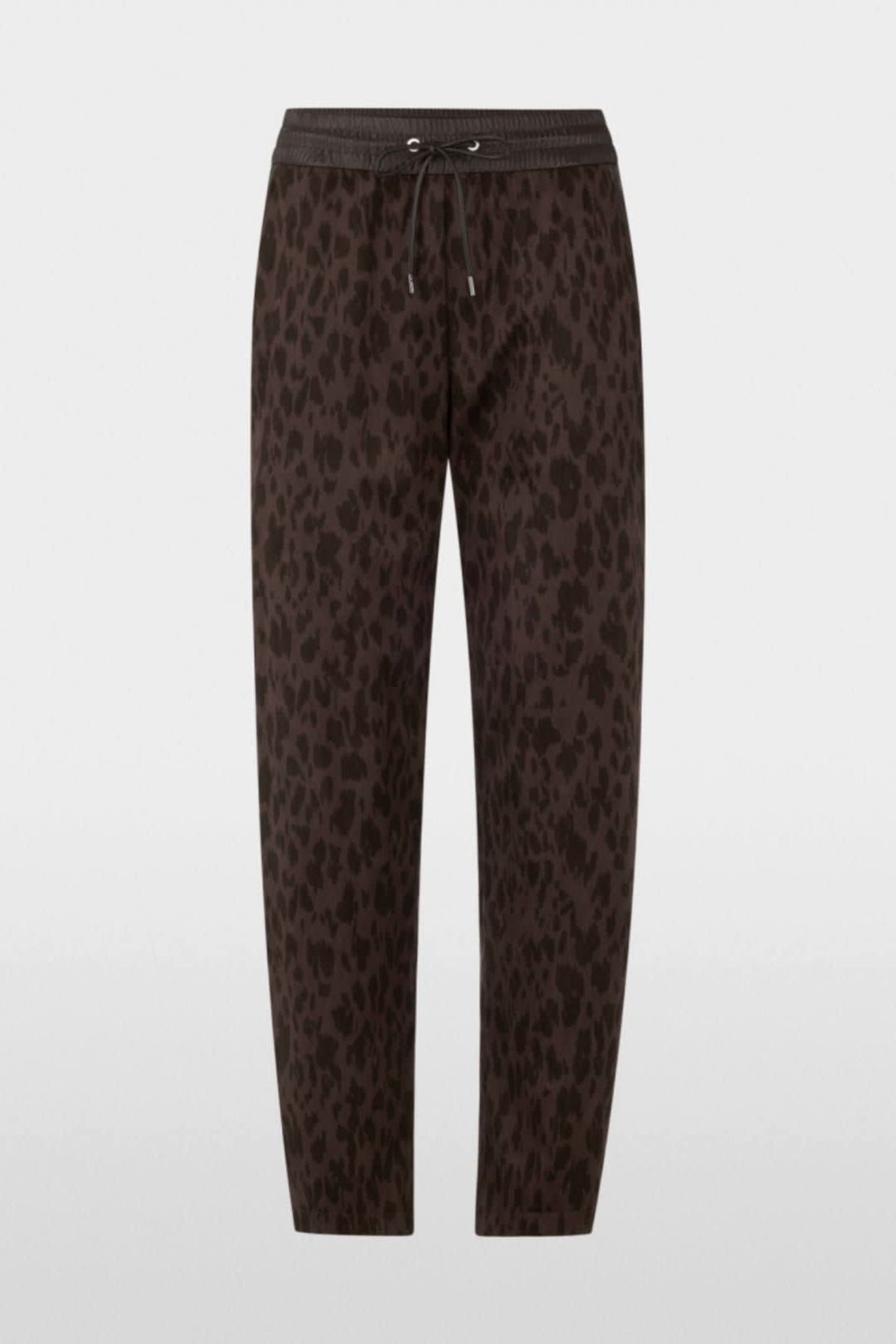 Pantalon habillé Ranchi à imprimé léopard et taille élastique vue de face pour femme Marc Cain