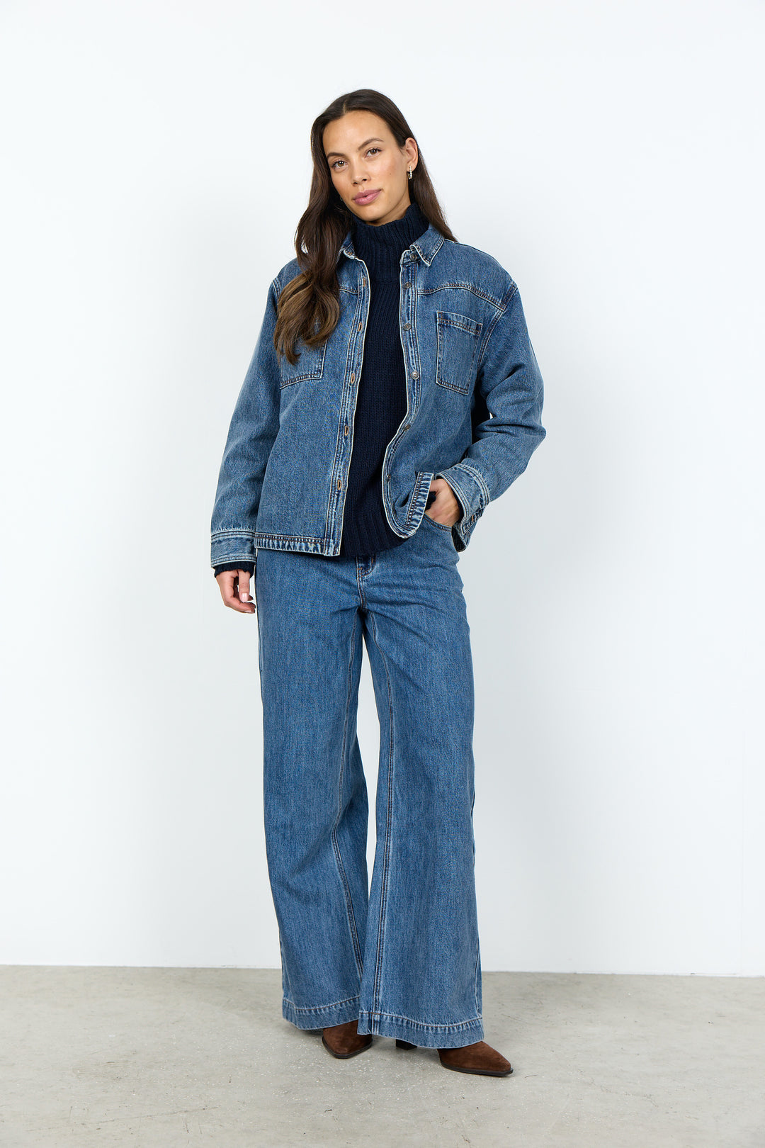 Veste Heda en jean à poches plaquées