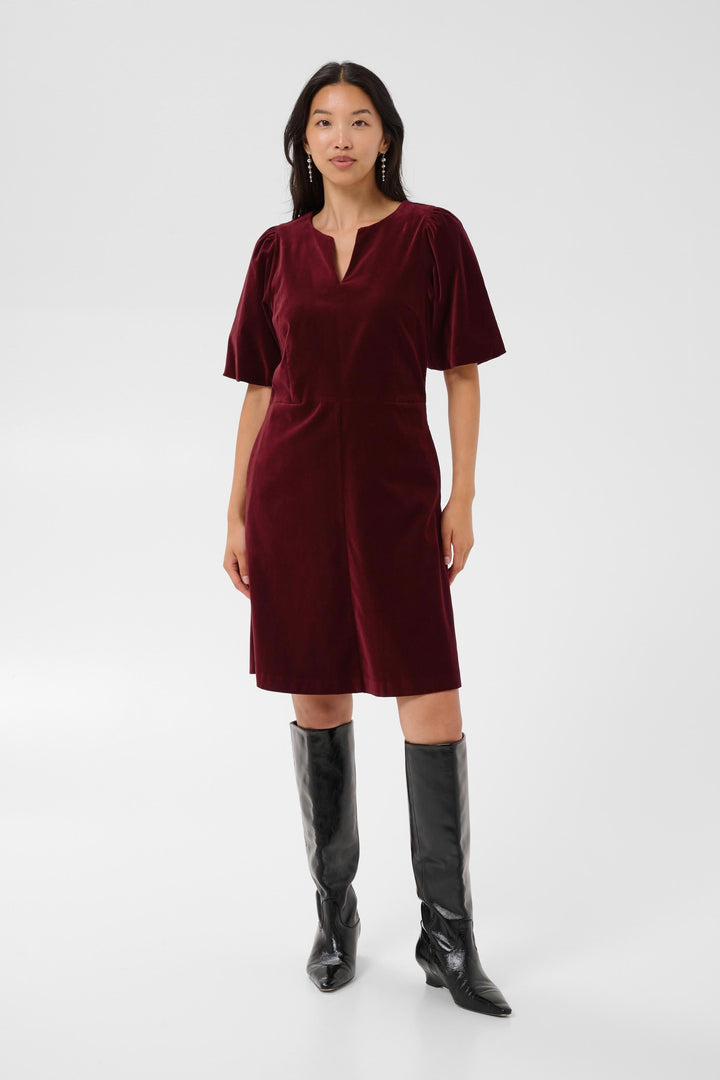 Part Two Daiva velvet dress for women, front view