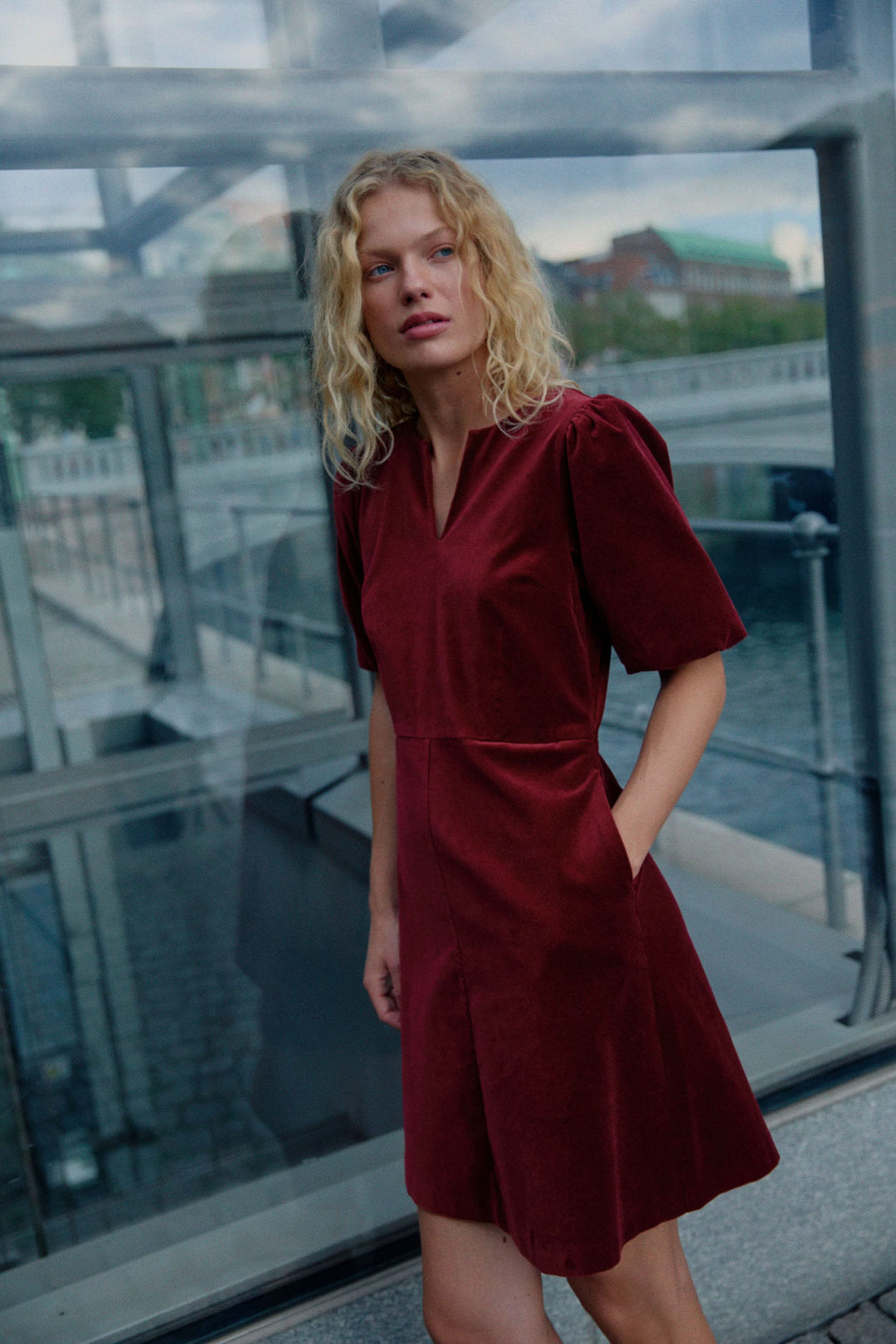 Part Two Daiva velvet dress for women