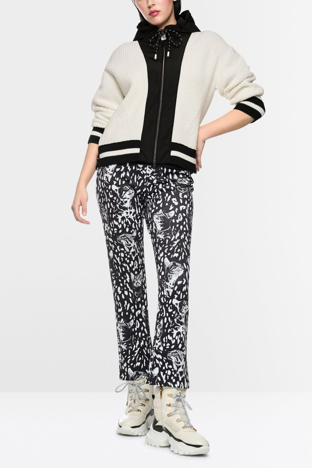 Sweat à capuche contrasté pour femme Marc Cain