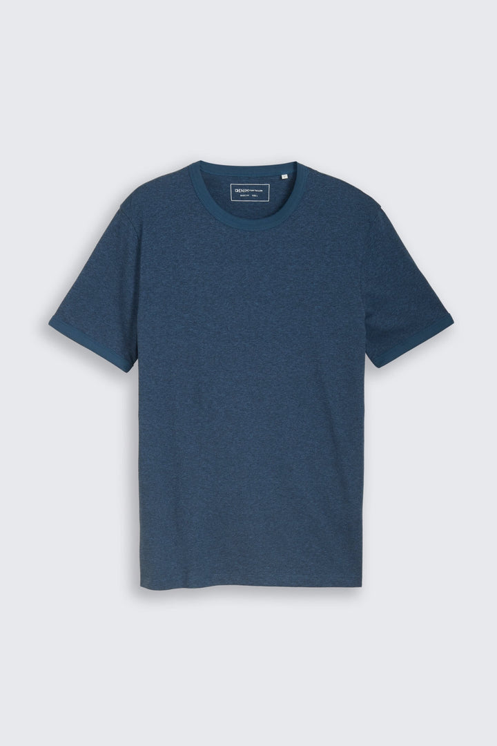 Front view of the Tom Tailor Essential T-shirt for men in white with a subtle logo - Valérie Simon