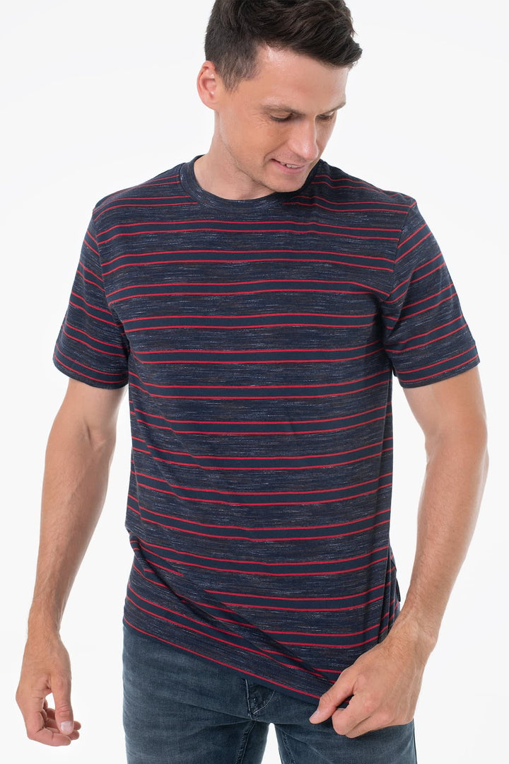 Front view: Tom Tailor blue and white striped men&