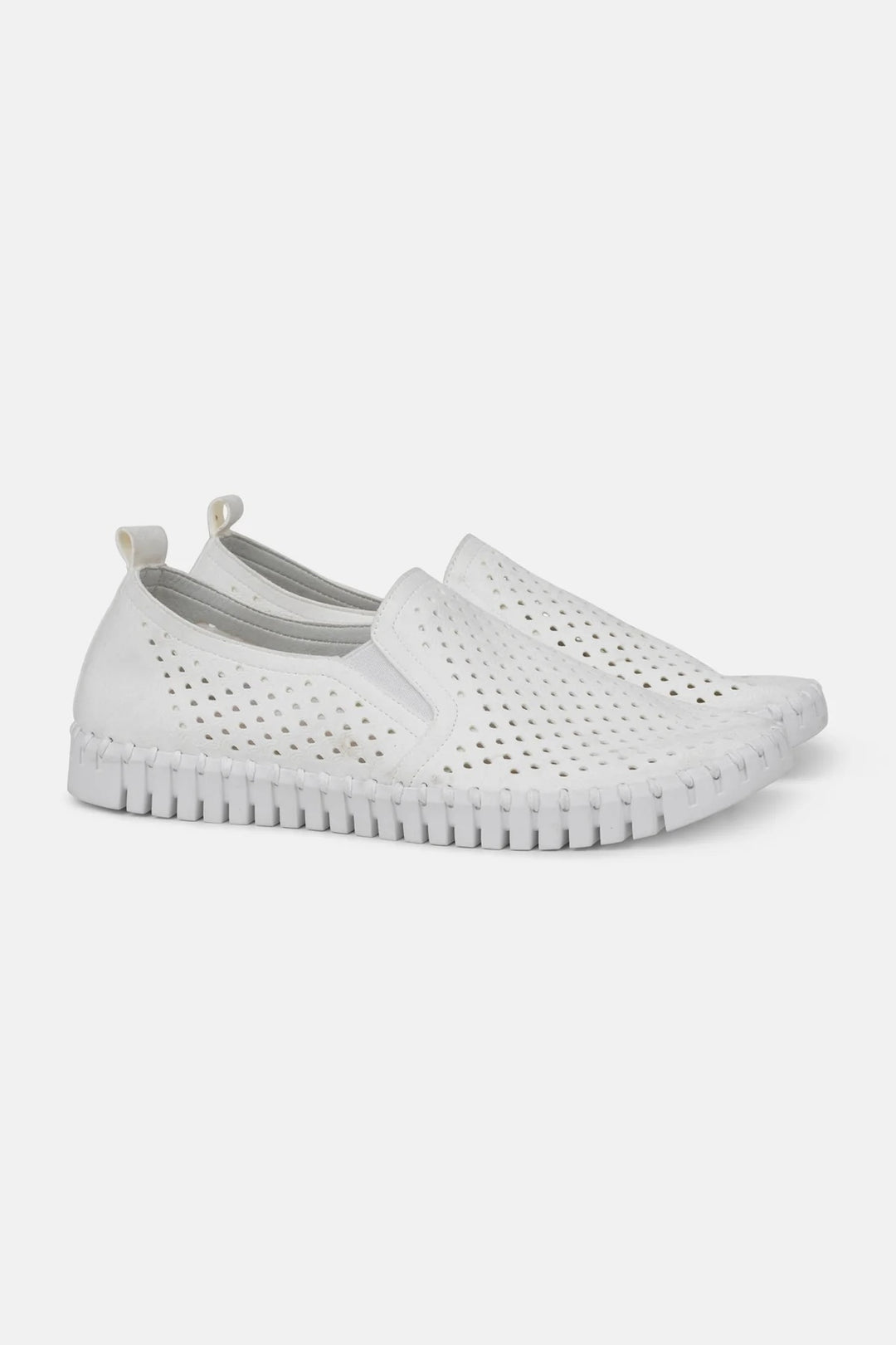 Perforated slip-on shoe