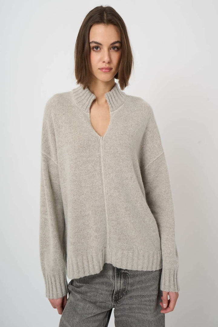 Tricot à col fendu pour femme Repeat Cashmere