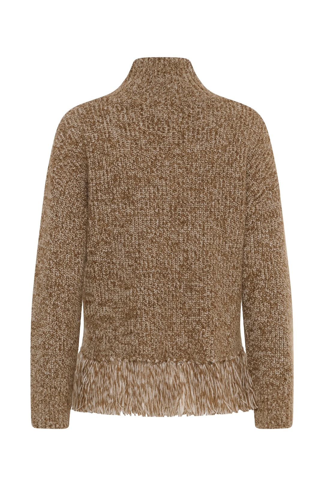 Tricot à col montant avec franges Crimina vue de face pour femme Part Two