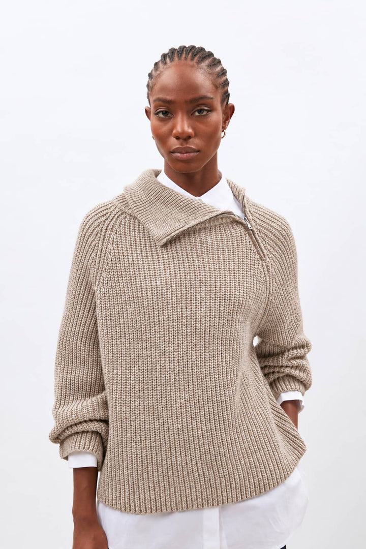 Tricot à col zippé Mavis pour femme Humility