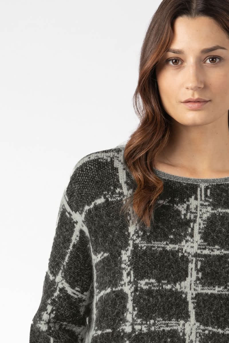 Tricot à motif carreaux pour femme sarah pacini