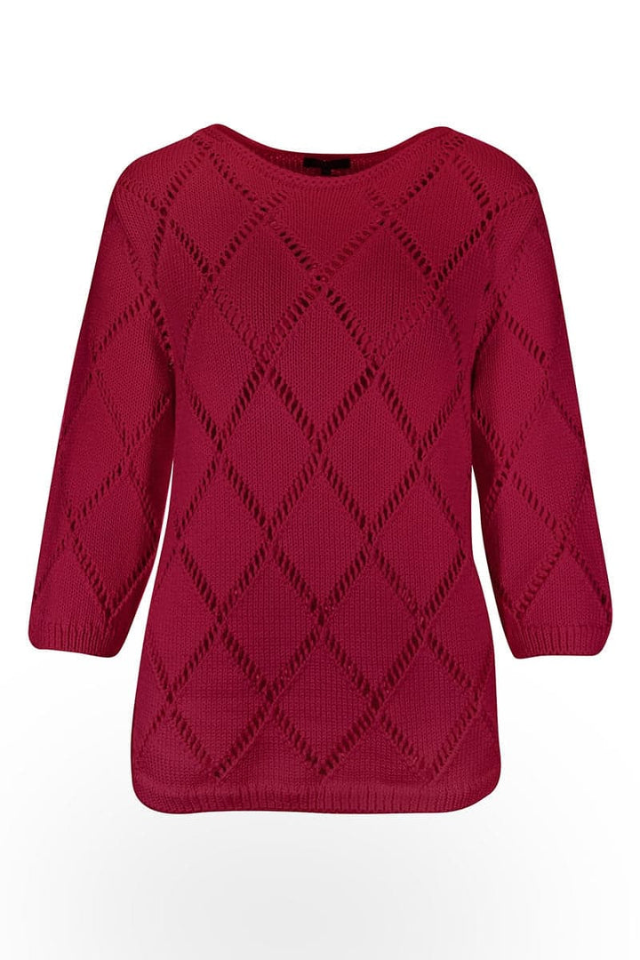 Tricot ajouré à motif losanges pour femme kennys